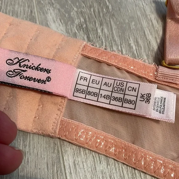 Agent Provocateur Hinda Pink Lace Convertible Strap strapless Bra 36B